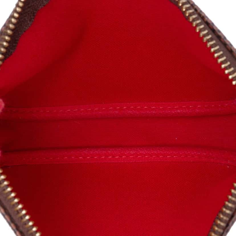 Louis Vuitton Damier Ebene Mini Pochette Accessoires Brown Canvas Good condition - Model View