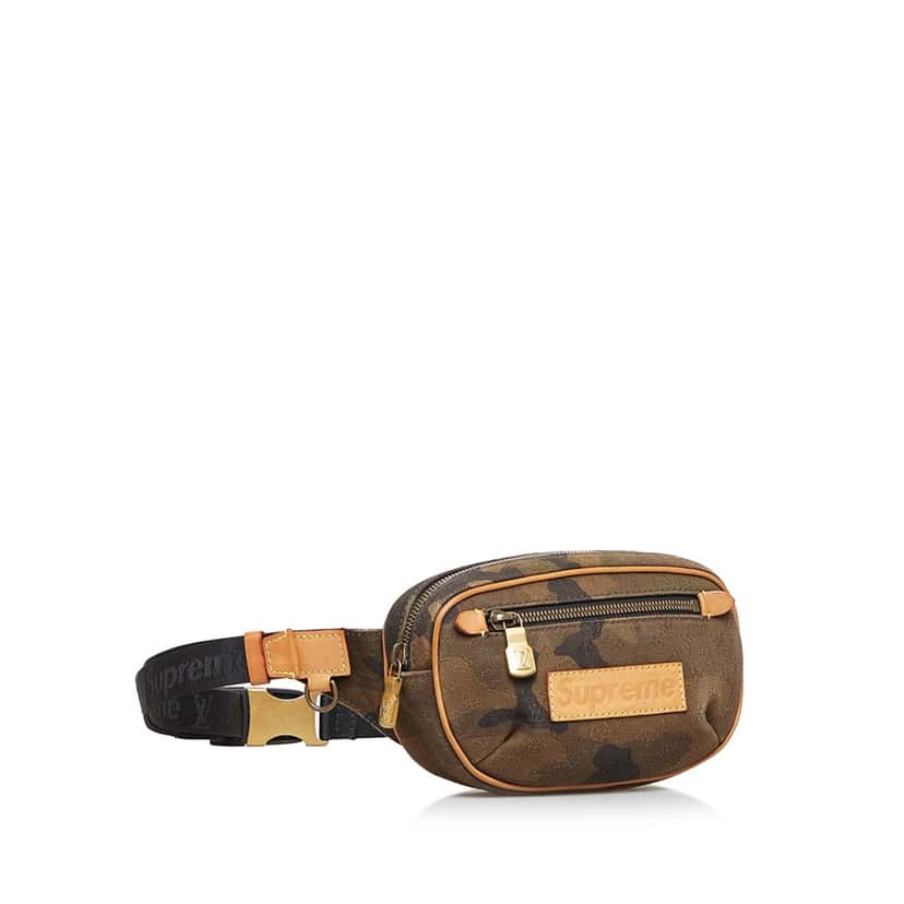 Louis Vuitton Supreme Camouflage Bum Bag PM Brown Canvas Good condition - Back View