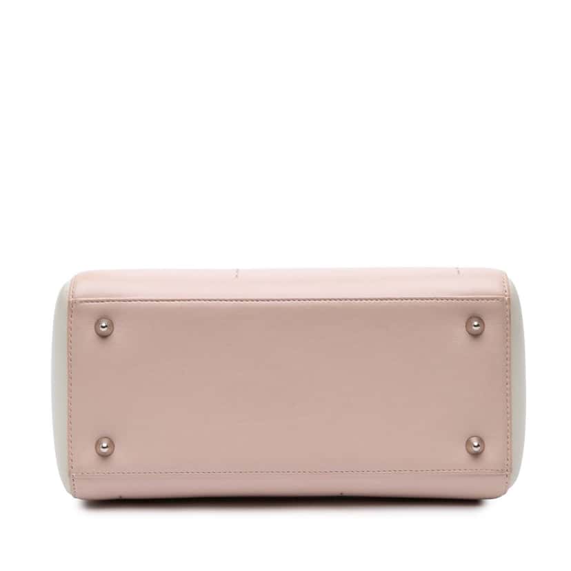 Dior Medium Bicolor Lambskin Macrocannage Stitched Lady Dior Pink Leather Good condition - Inside View