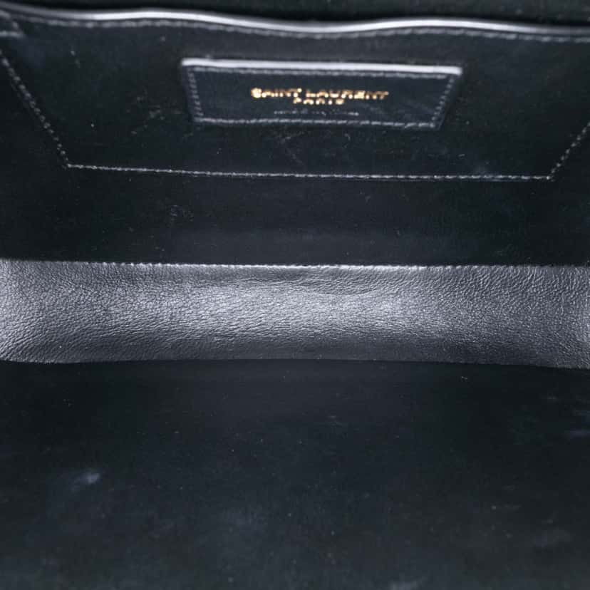 Saint Laurent Medium Leather Solferino Satchel In Box Blue Leather Good condition - Model View