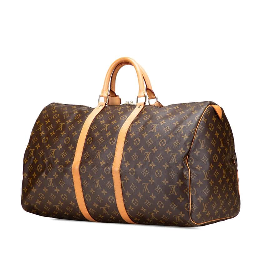 Louis Vuitton Monogram Keepall 55 Brown Canvas Good condition - Back View