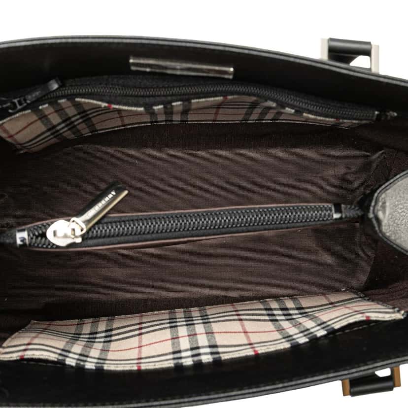Burberry Leather Tote Black Leather Good condition - Model View