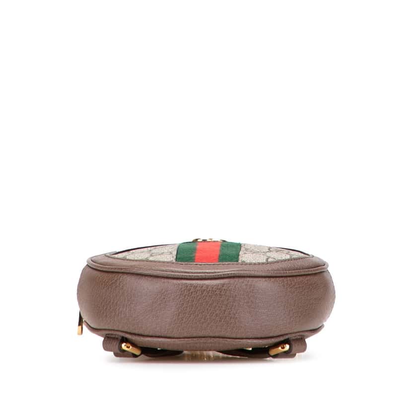 Gucci Mini GG Supreme Round Ophidia Backpack Brown Canvas Good condition - Inside View