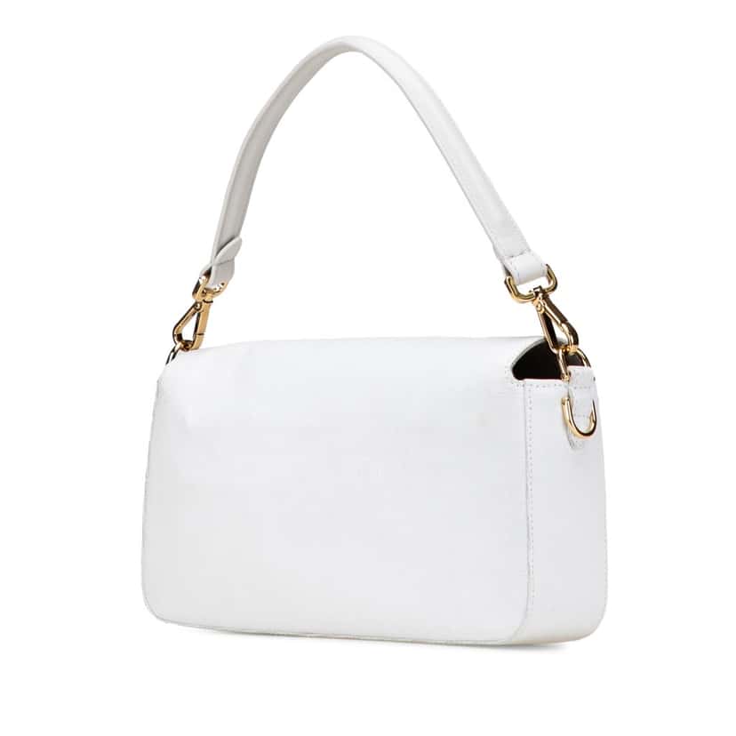 Fendi Paint Your Own Baguette Canvas Baguette with Painting Kit White Canvas Good condition - Back View