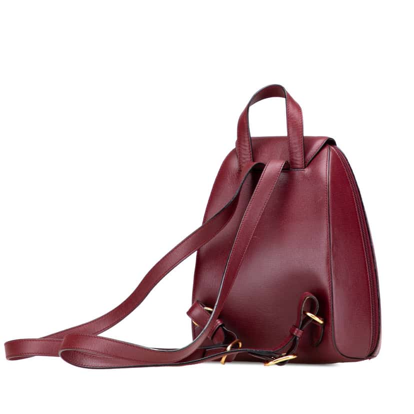 Cartier Must De Cartier Leather Backpack Red Leather Good condition - Back View