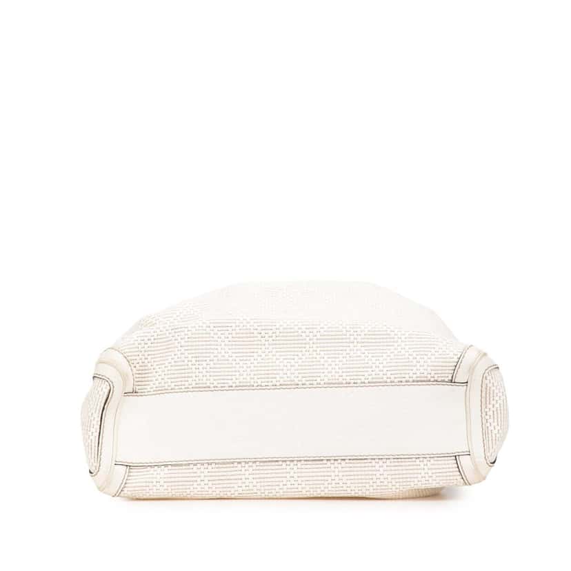 Gucci Medium Diamante Raffia Sukey Tote White Good condition - Inside View