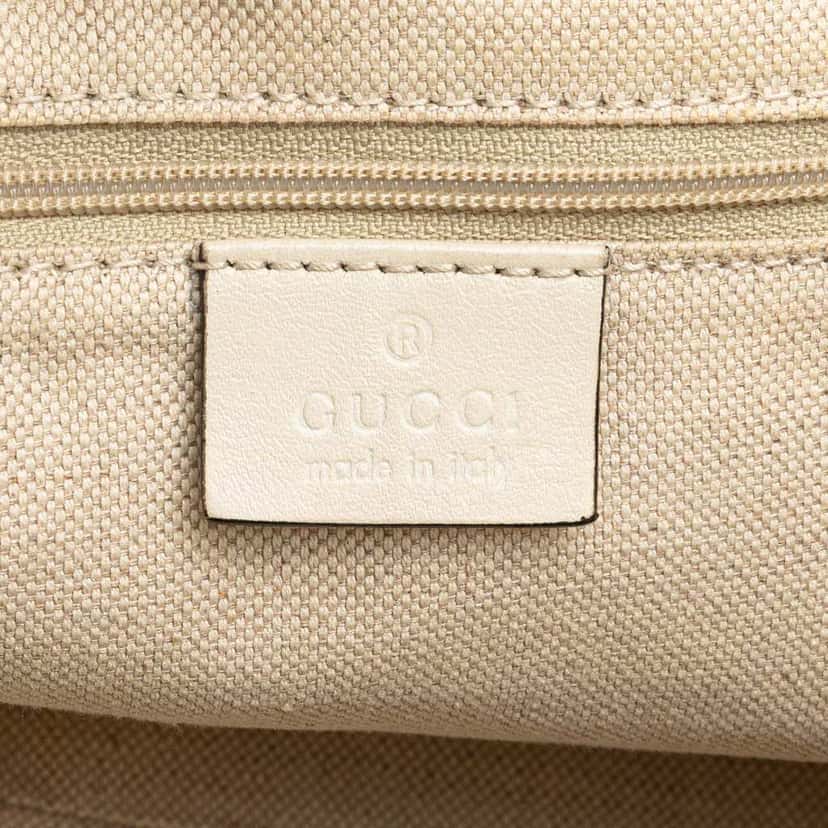 Gucci Medium Diamante Raffia Sukey Tote White Good condition - Box View