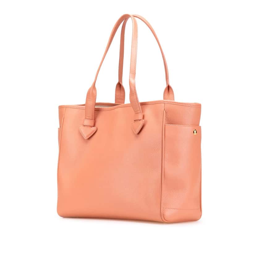 Loewe Leather Heritage Tote Pink Leather Very good condition - Back View