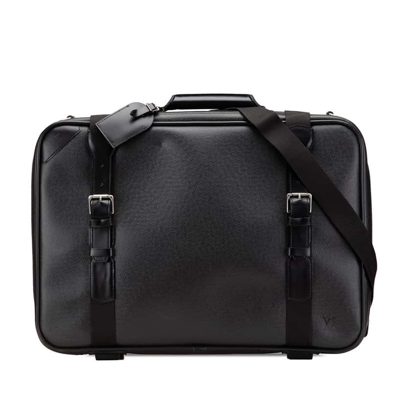 Louis Vuitton Taiga Satellite 53 Luggage Black Leather Good condition - Front View