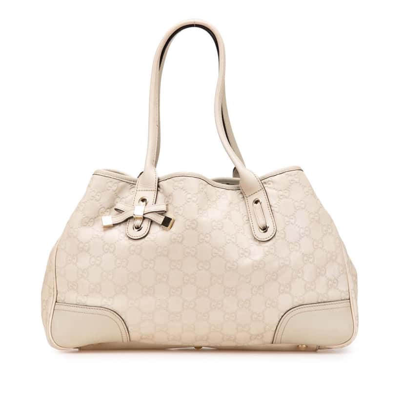 Gucci Guccissima Princy Tote White Leather Good condition - Front View