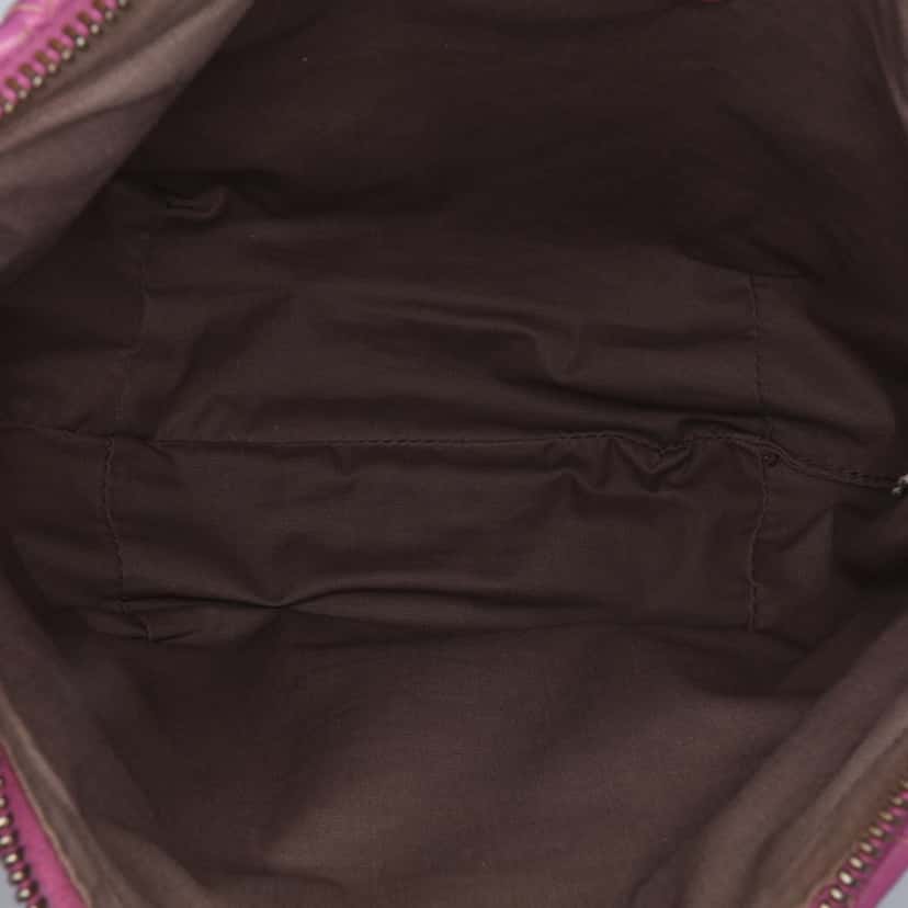 Bottega Veneta Nappa Intrecciato Crossbody Purple Leather Good condition - Model View