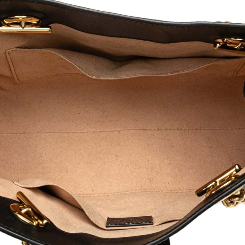 Gucci Small GG Supreme Bee Padlock Tote Brown Canvas Good condition - Model View