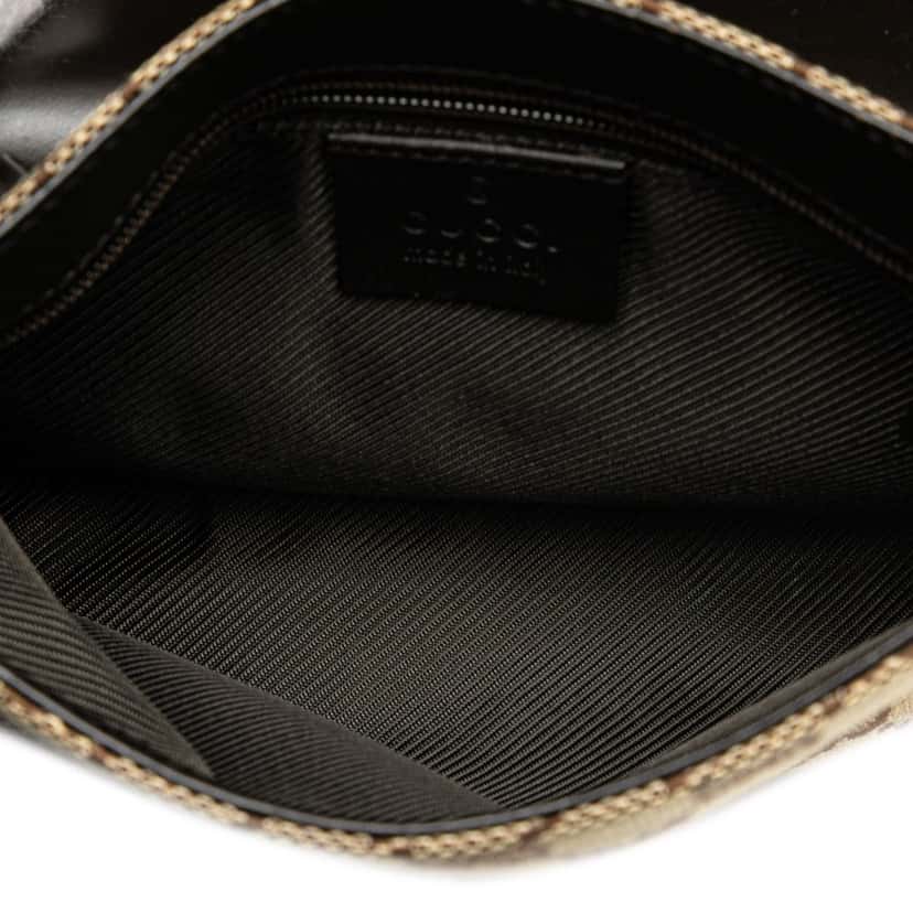 Gucci GG Canvas Jackie Belt Bag Brown Canvas Good condition - Model View