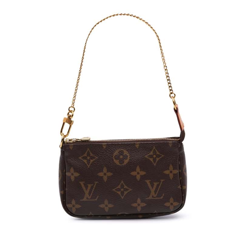 Louis Vuitton Monogram Mini Pochette Accessoires Brown Canvas Good condition - Front View