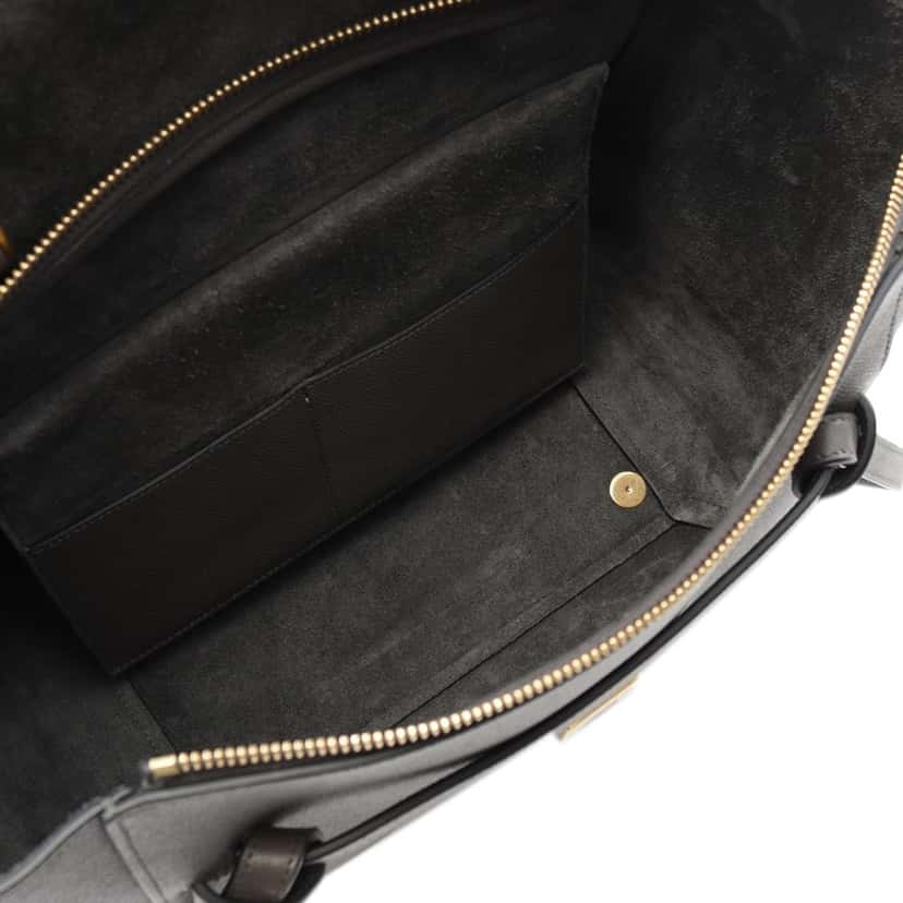 Celine Mini Grained Calfskin Belt Bag Grey Leather Good condition - Inside View