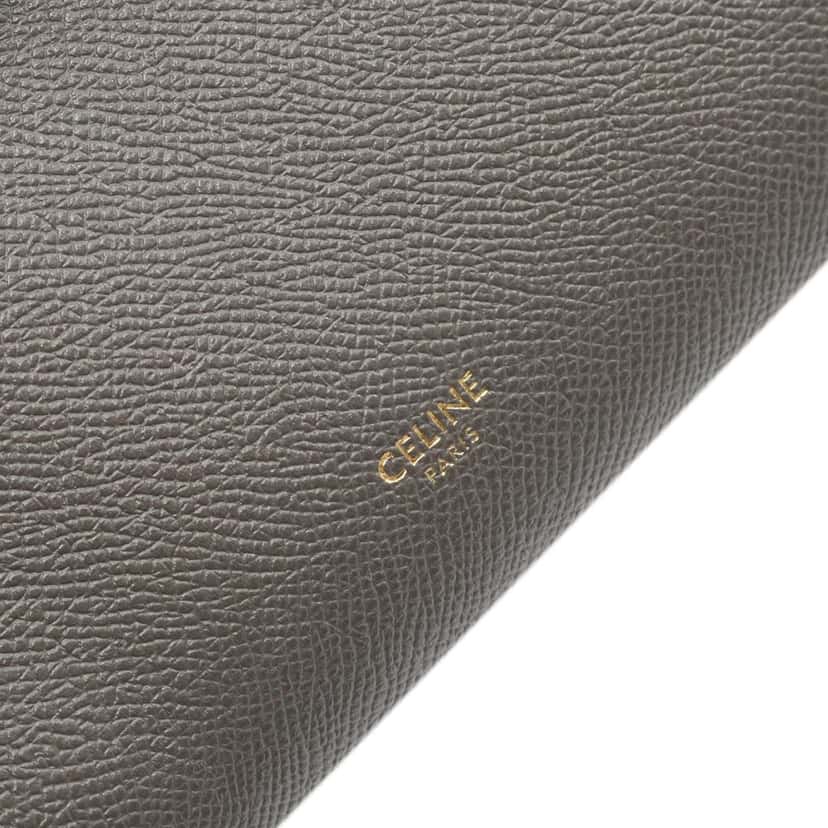 Celine Mini Grained Calfskin Belt Bag Grey Leather Good condition - Model View