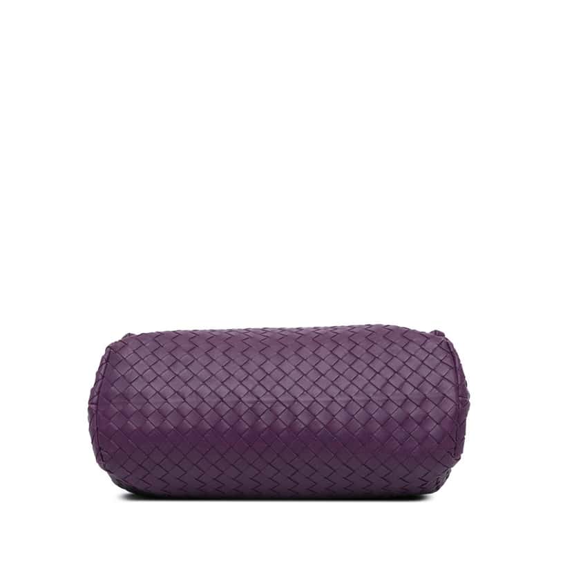 Bottega Veneta Medium Nappa Intrecciato Olimpia Shoulder Bag Purple Leather Good condition - Inside View