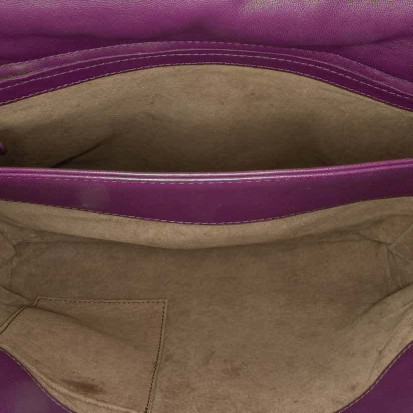 Bottega Veneta Medium Nappa Intrecciato Olimpia Shoulder Bag Purple Leather Good condition - Model View