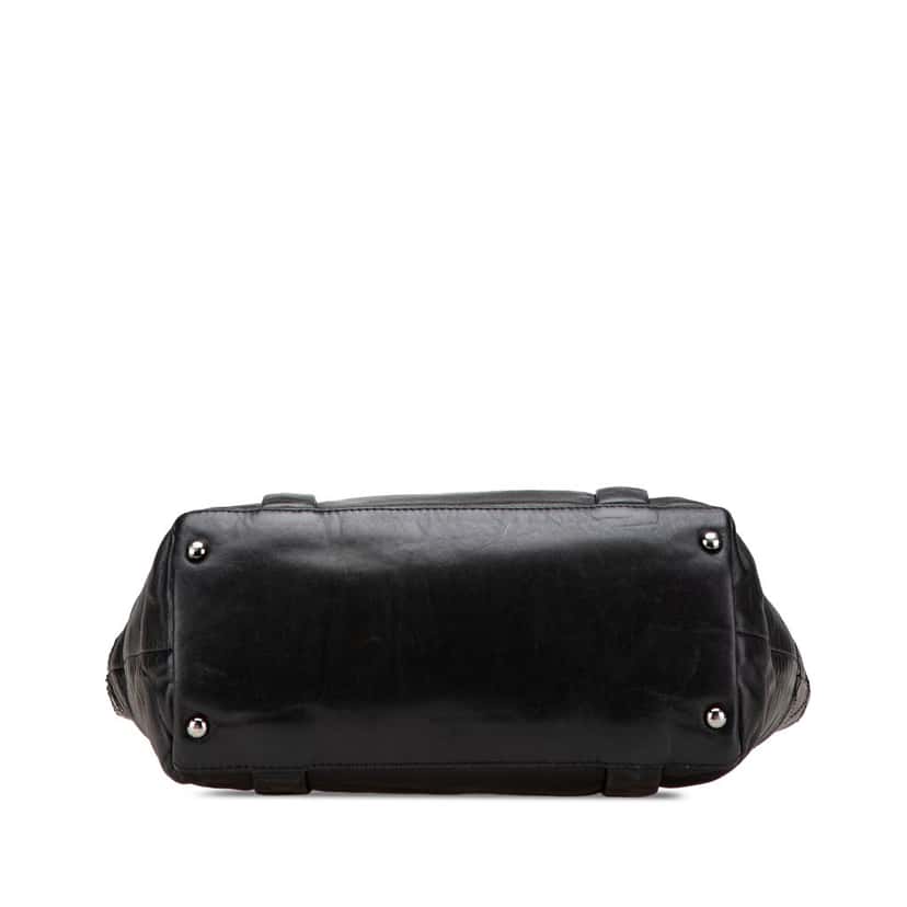 Chanel Small Reissue Lambskin 8 Knots Tote Black Leather Good condition - Inside View