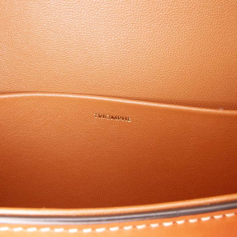 Celine Shiny Calfskin Claude Shoulder Bag Brown Leather Good condition - Box View