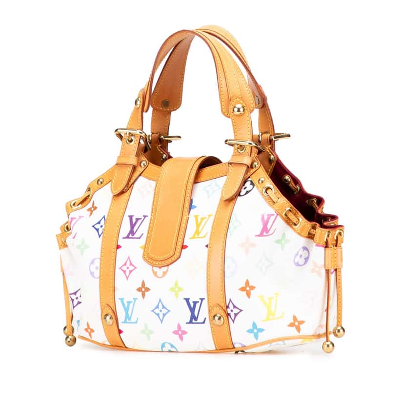 Louis Vuitton Monogram Multicolore Theda PM White Canvas Good condition - Back View