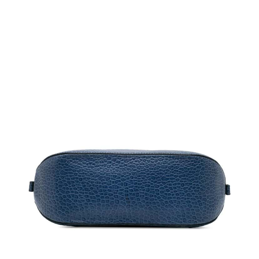 Burberry Small Grained Calfskin Orchard Bowling Bag Blue Leather Good condition - Inside View