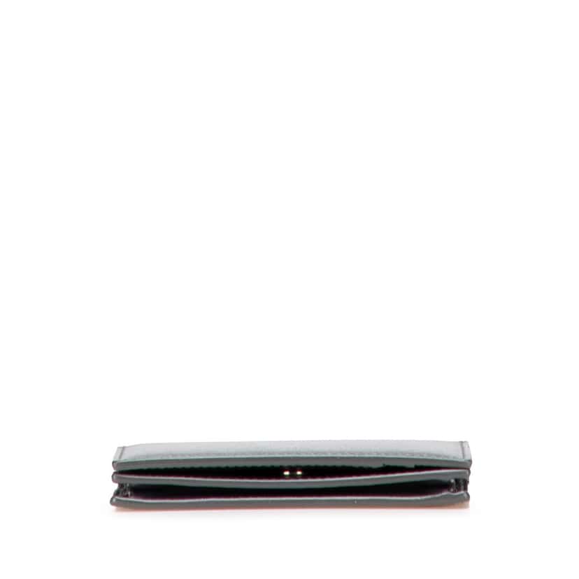 Saint Laurent Grain de Poudre Business Card Holder Grey Leather Good condition - Inside View