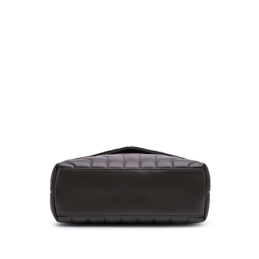 Saint Laurent Small Calfskin Monogram LouLou Shoulder Bag Grey Leather Good condition - Inside View