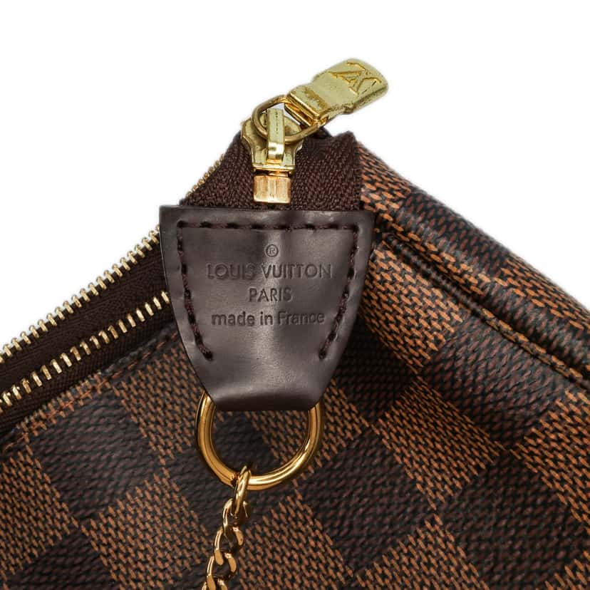 Louis Vuitton Damier Ebene Mini Pochette Accessoires Brown Canvas Good condition - Box View