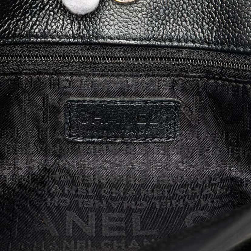 Chanel Caviar Choco Bar Tote Black Leather Good condition - Box View