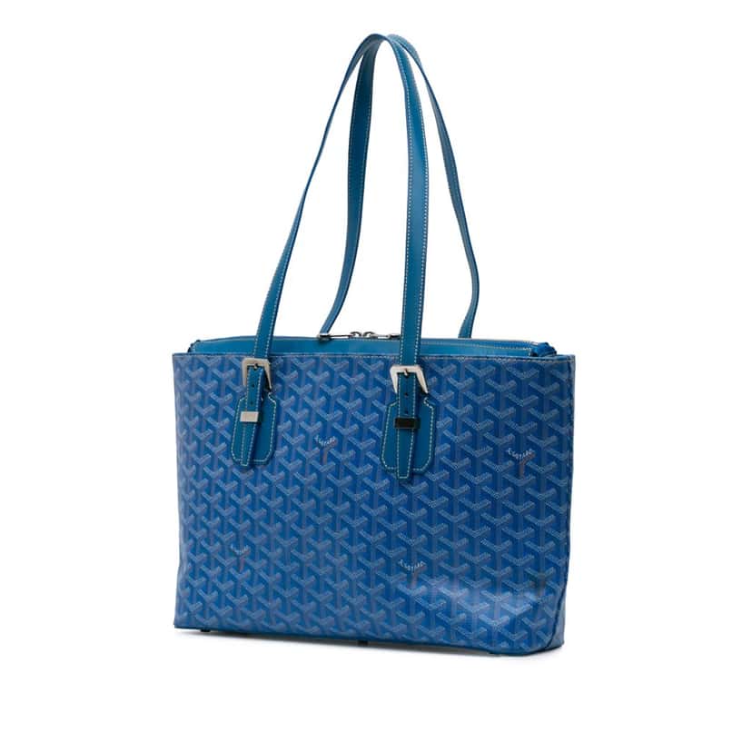Goyard Goyardine Okinawa PM Blue Canvas Good condition - Back View
