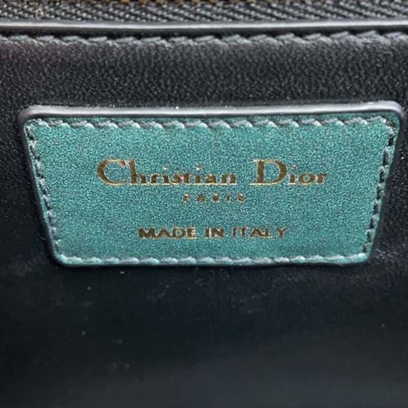 Dior Calfskin Tie Dye 30 Montaigne Flap Green Leather Good condition - Box View