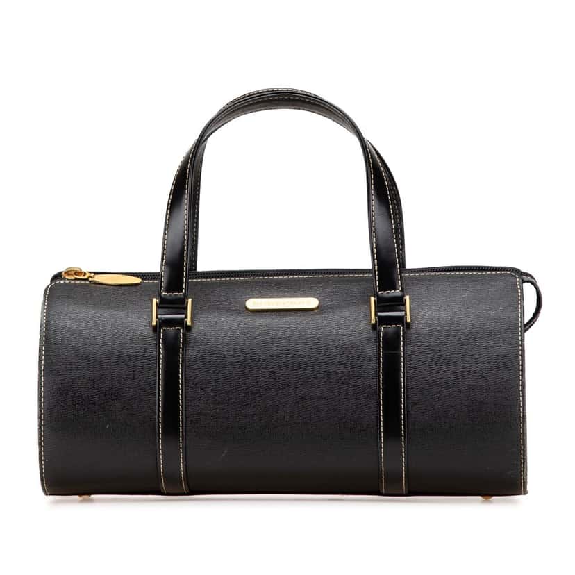 Burberry Leather Handbag Black Leather Fair condition - Front View