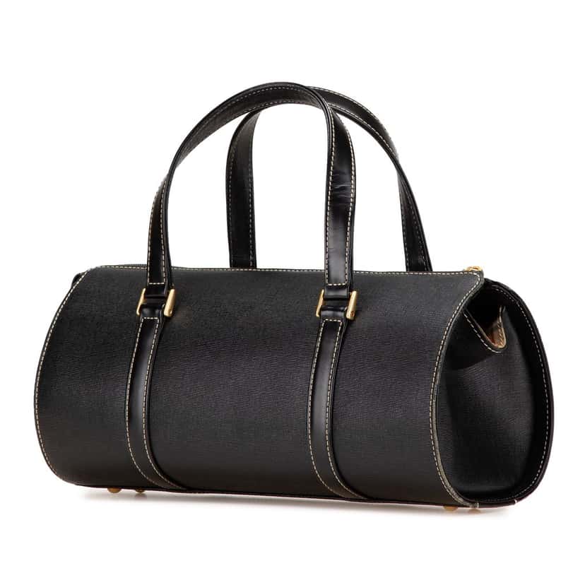 Burberry Leather Handbag Black Leather Fair condition - Back View