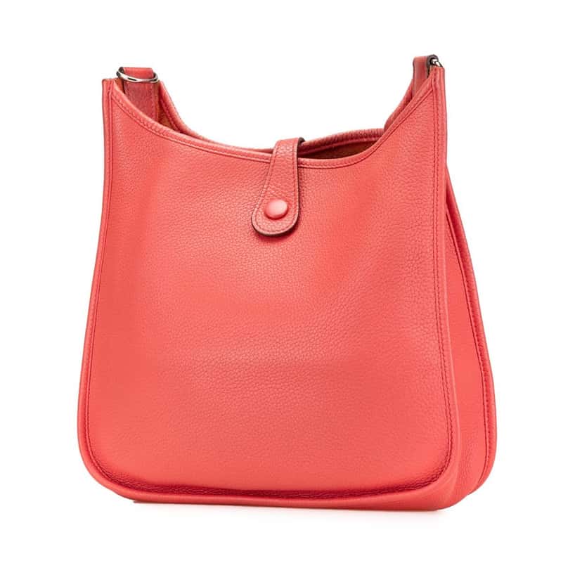 Hermès Clemence Evelyne I PM Red Leather Good condition - Back View