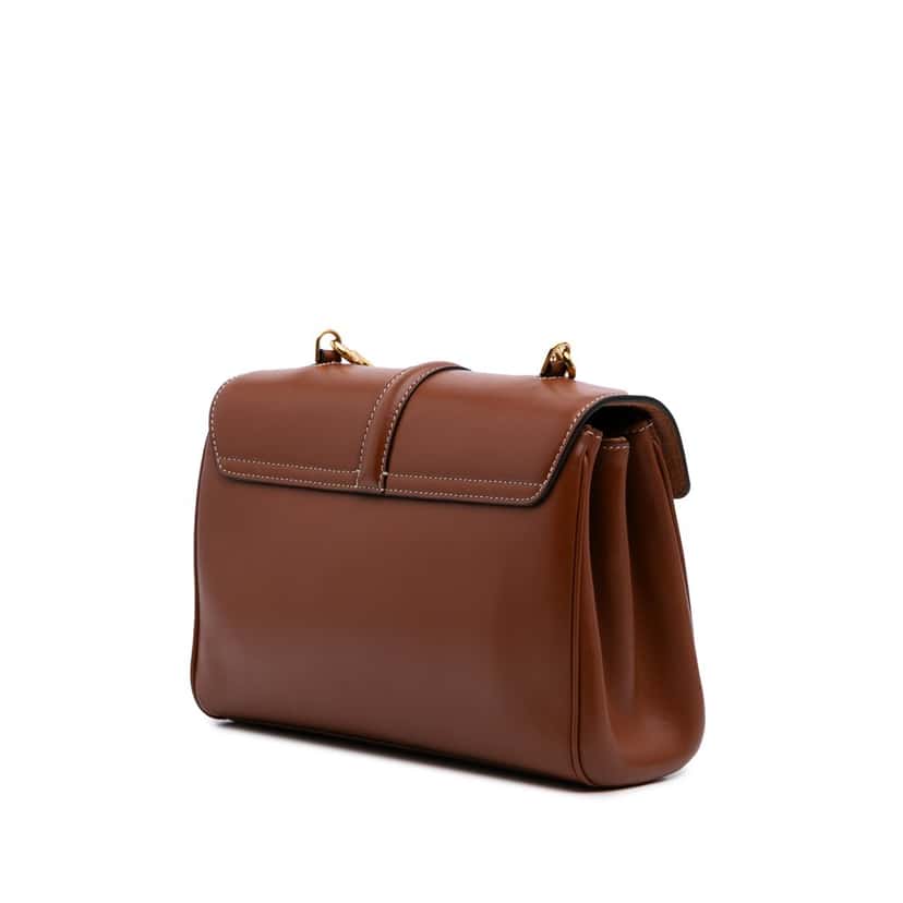 Celine Teen Smooth Calfskin Soft 16 Crossbody Brown Leather Good condition - Back View