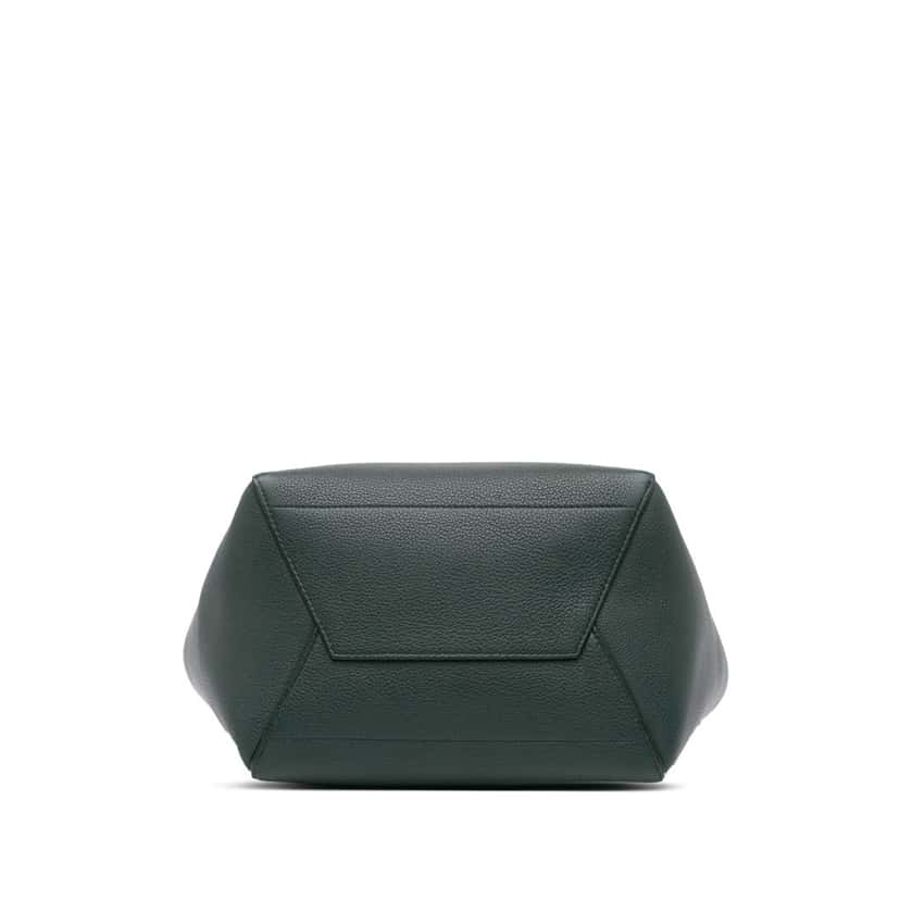 Celine Medium Leather Seau Sangle Bucket Green Leather Good condition - Inside View
