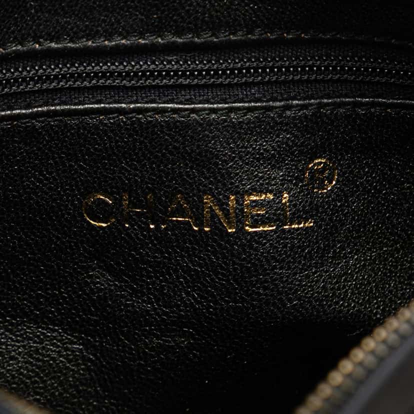 Chanel Mini CC Diamond Quilted Lambskin Tassel Camera Bag Black Leather Good condition - Box View