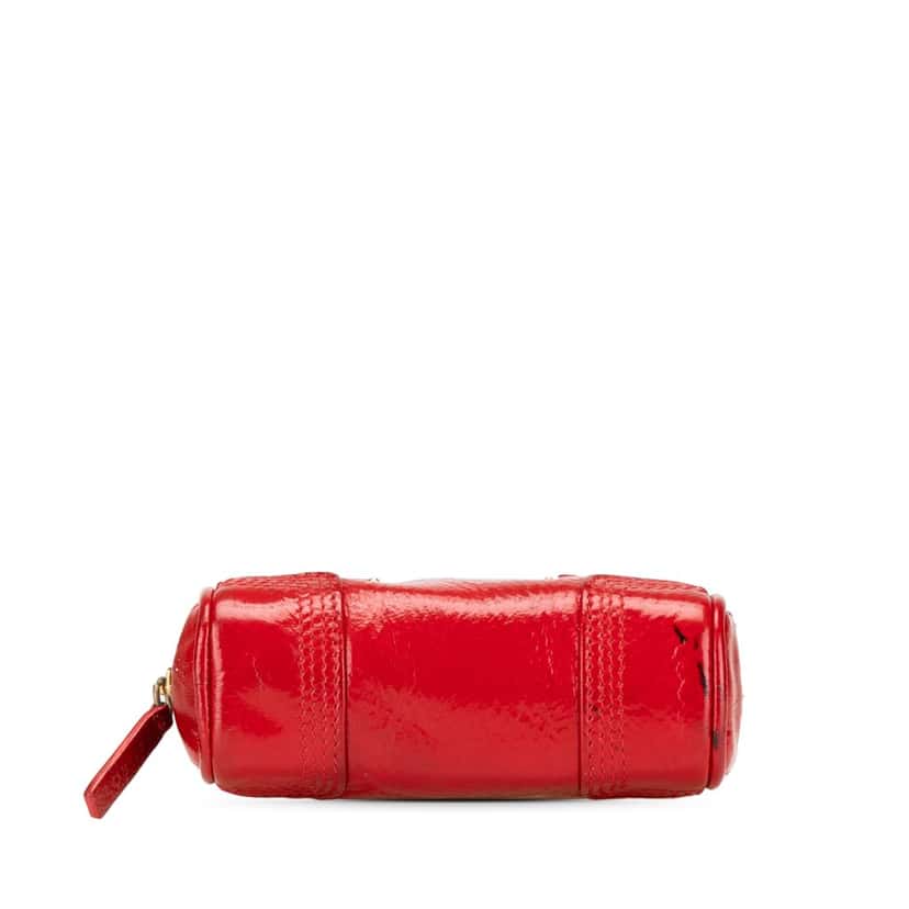 Loewe Micro Patent Amazona Satchel Red Leather Good condition - Inside View