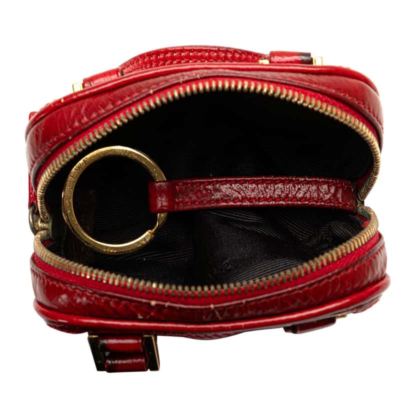 Loewe Micro Patent Amazona Satchel Red Leather Good condition - Model View