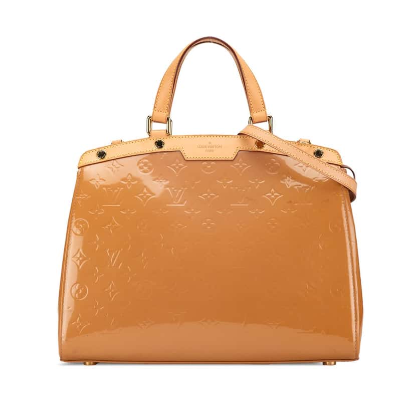 Louis Vuitton Monogram Vernis Brea GM Brown Leather Good condition - Front View