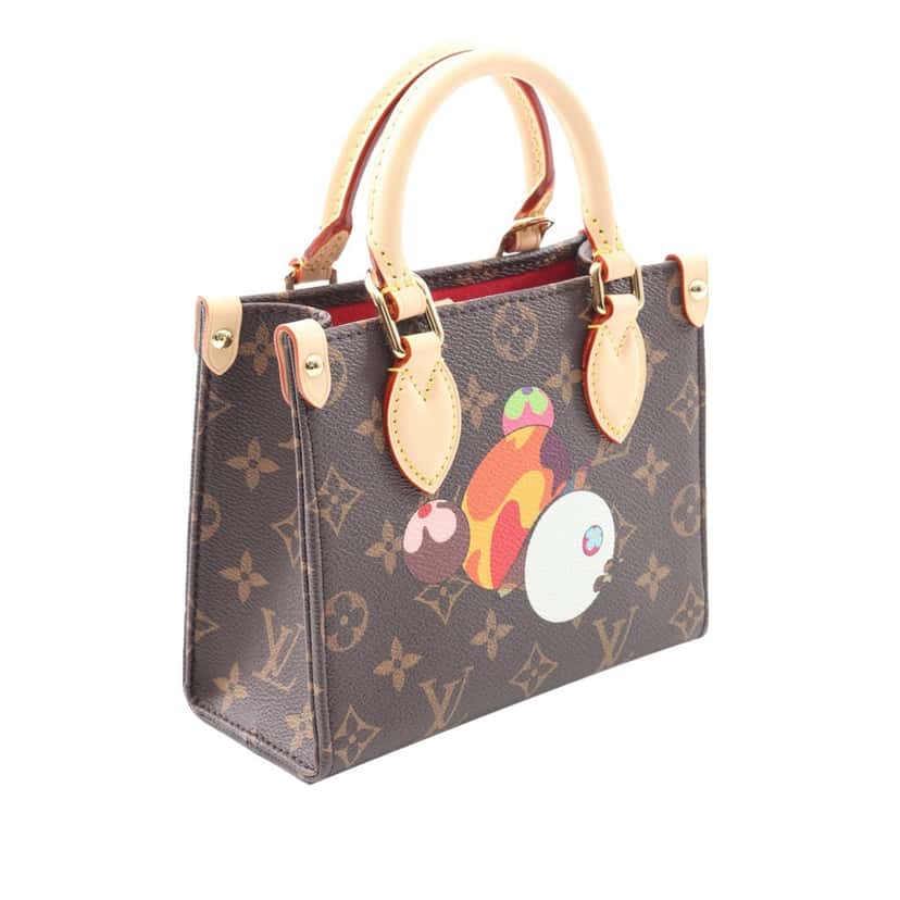 Louis Vuitton Takashi Murakami Monogram Panda OnTheGo BB Brown Canvas Very good condition - Back View