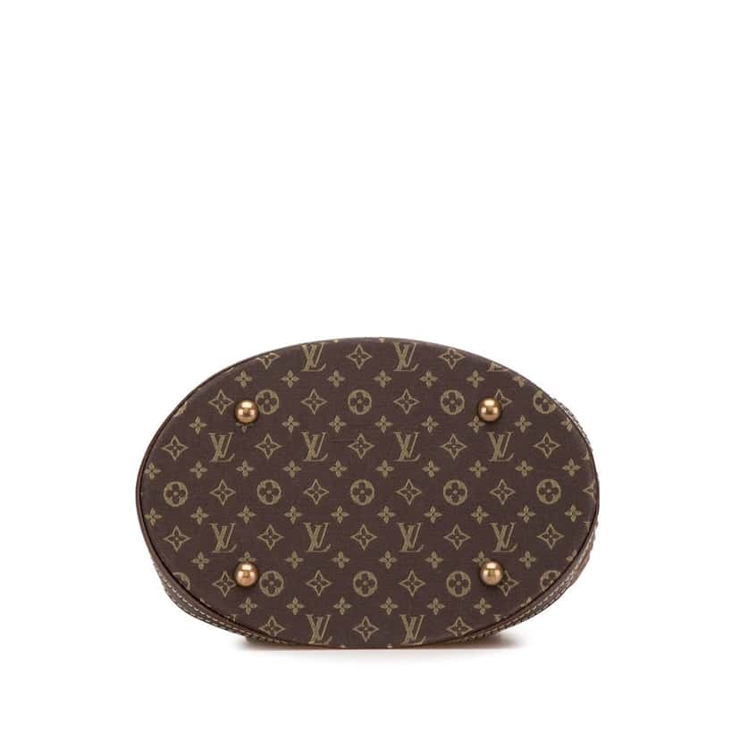 Louis Vuitton Monogram Mini Lin Bucket PM Brown Canvas Good condition - Inside View