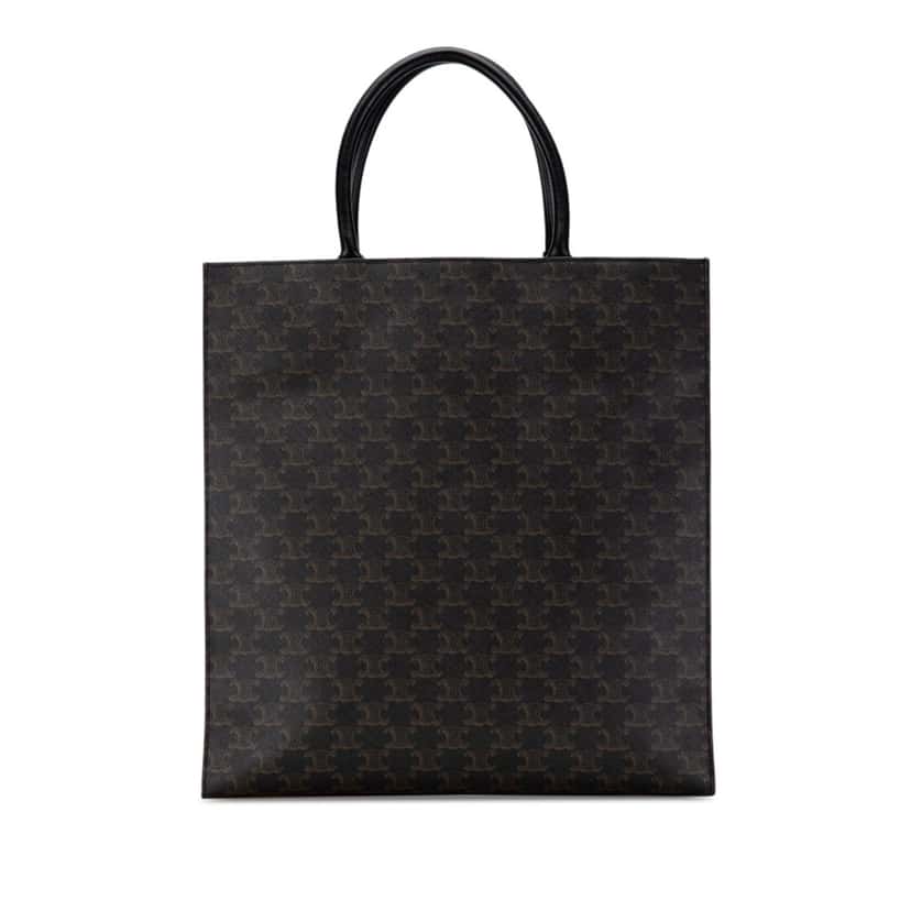 Celine Large Triomphe Coated Canvas Cabas Vertical Tote Brown Canvas Good condition - Inside View
