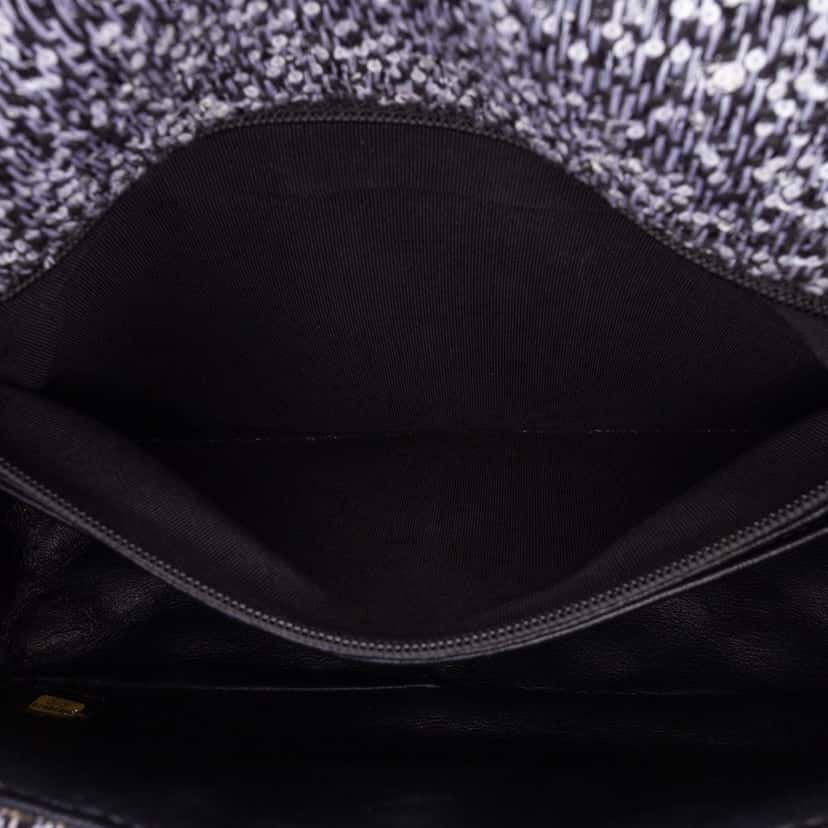 Chanel Tweed and Sequin Elementary Chic Flap Grey Tweed Good condition - Box View