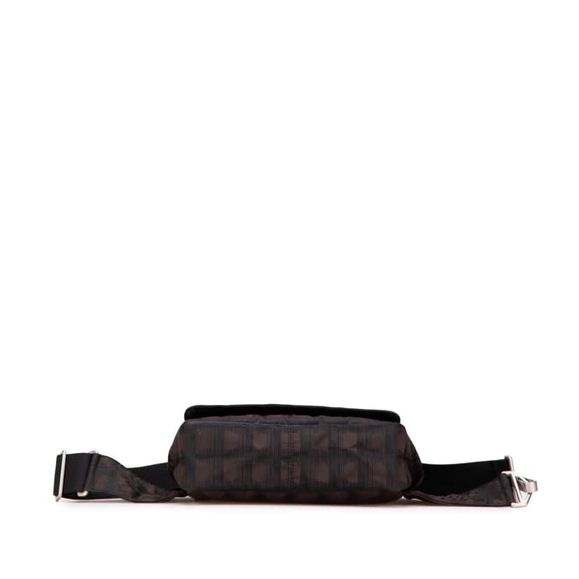 Chanel New Travel Line Nylon Belt Bag Brown Good condition - Inside View