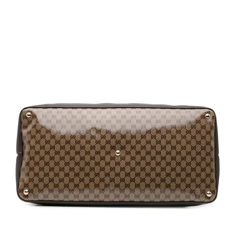 Gucci XL GG Crystal Travel Bag Brown Canvas Good condition - Inside View