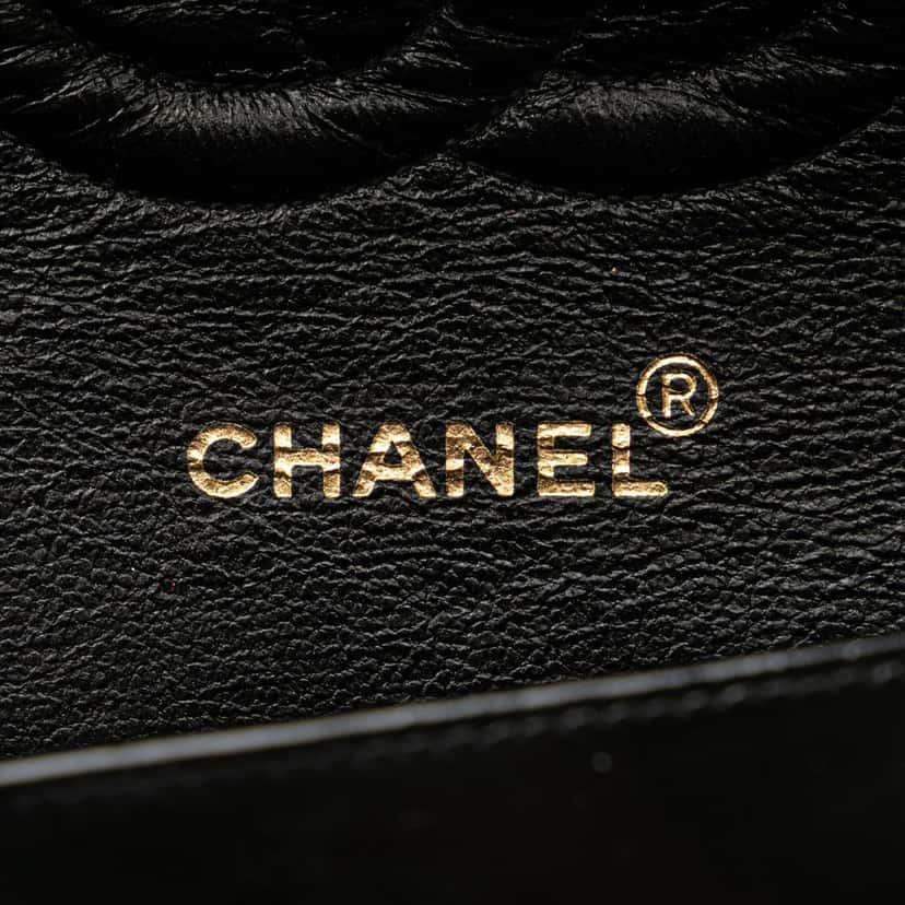 Chanel Medium Classic Patent Double Flap Black Leather Good condition - Box View