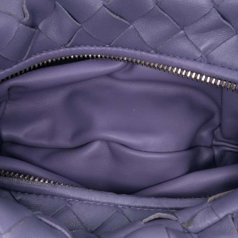 Bottega Veneta Mini Nappa Intrecciato Jodie Purple Leather Very good condition - Model View
