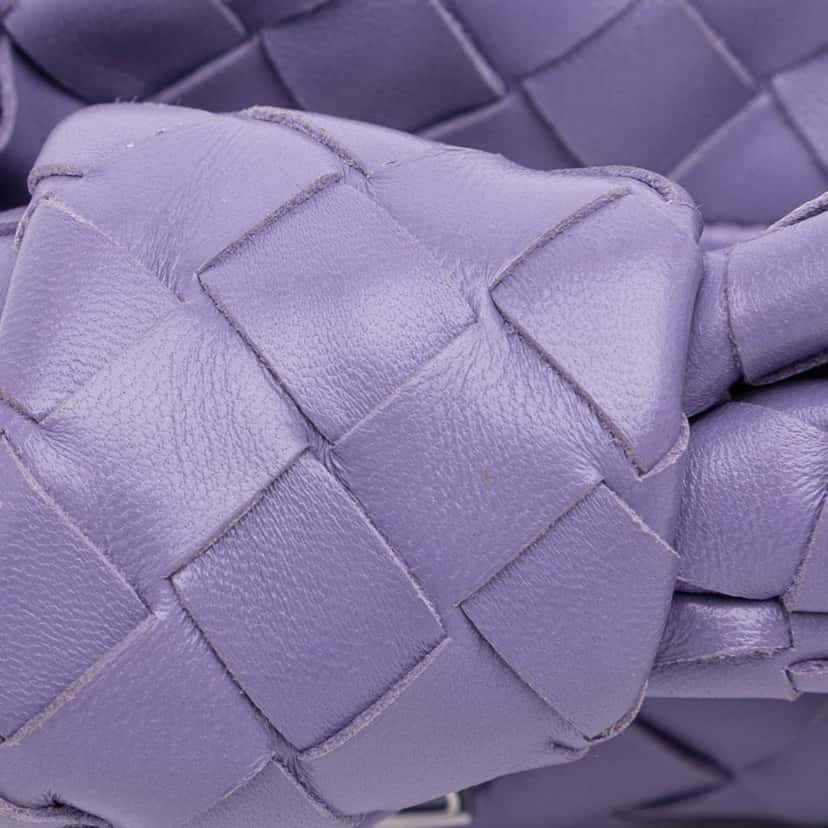 Bottega Veneta Mini Nappa Intrecciato Jodie Purple Leather Very good condition - Box View
